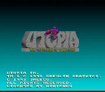 Utopia - The Creation of a Nation (Europe) screen shot title